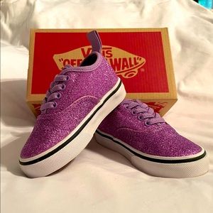 Vans-Purple-Sparkly-Toddler sz 6- Like New